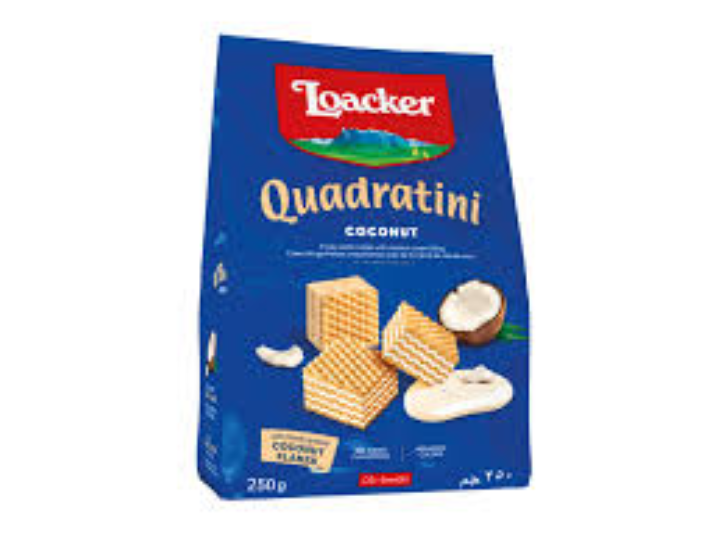 LOACKER QUADRATINI COCONUT 250G
